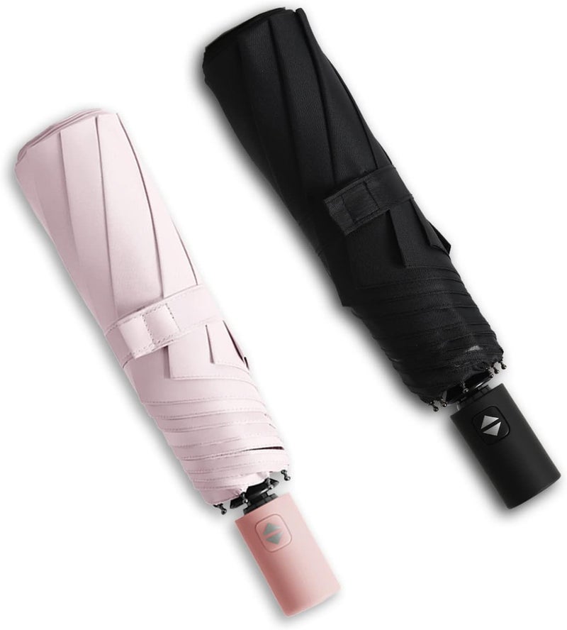 BAODINI Small UV Protection Travel Umbrella Compact for Rain and Sun UPF 50+ Windproof Portable 42 inch Umbrella for Women and Men - Image 1